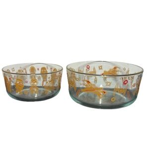 Pyrex Star Wars Christmas Glass Bowl Set Boba Fett Vader Holiday Nesting